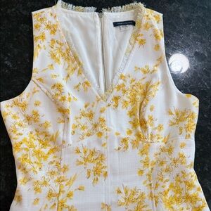 Tommy Hilfiger White and Yellow Floral Midi Dress